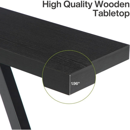 UNICORN Console Table, 160 cm Narrow Sofa Table  for Living Room, Black