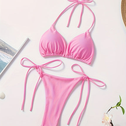 UNICORN Solid Color Sexy Rope Style Bikini Swimwear for Fashionable Women s m l