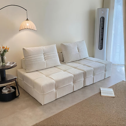 UNICORN New fabric sofa, freely combinable, straight-lined long sofa white dark blue orange