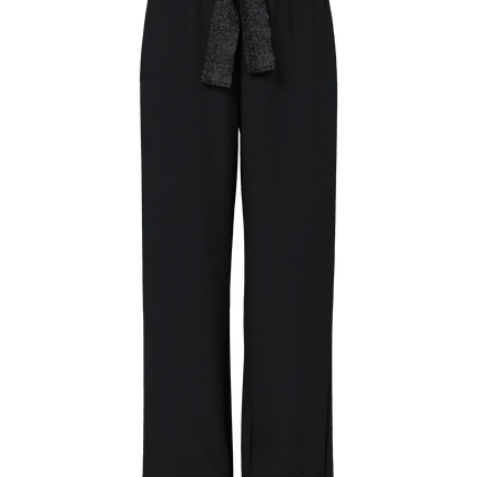 Chilli wide glitter sweater pants black