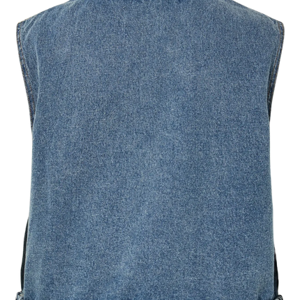 Bell denim storm gilet light blue
