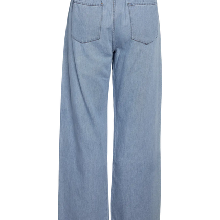 Noisy May Rine wide pants light blue denim