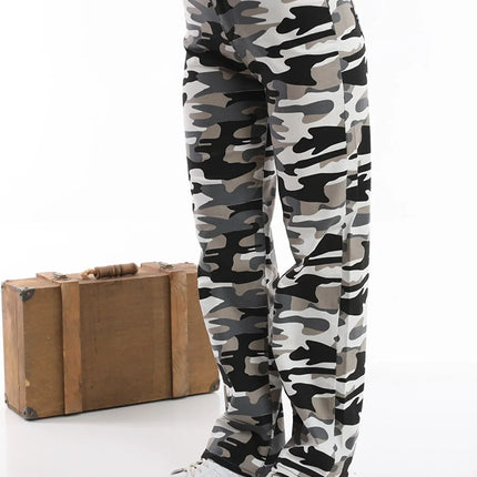 UNICORN Women's trousers beige army print s m l xl