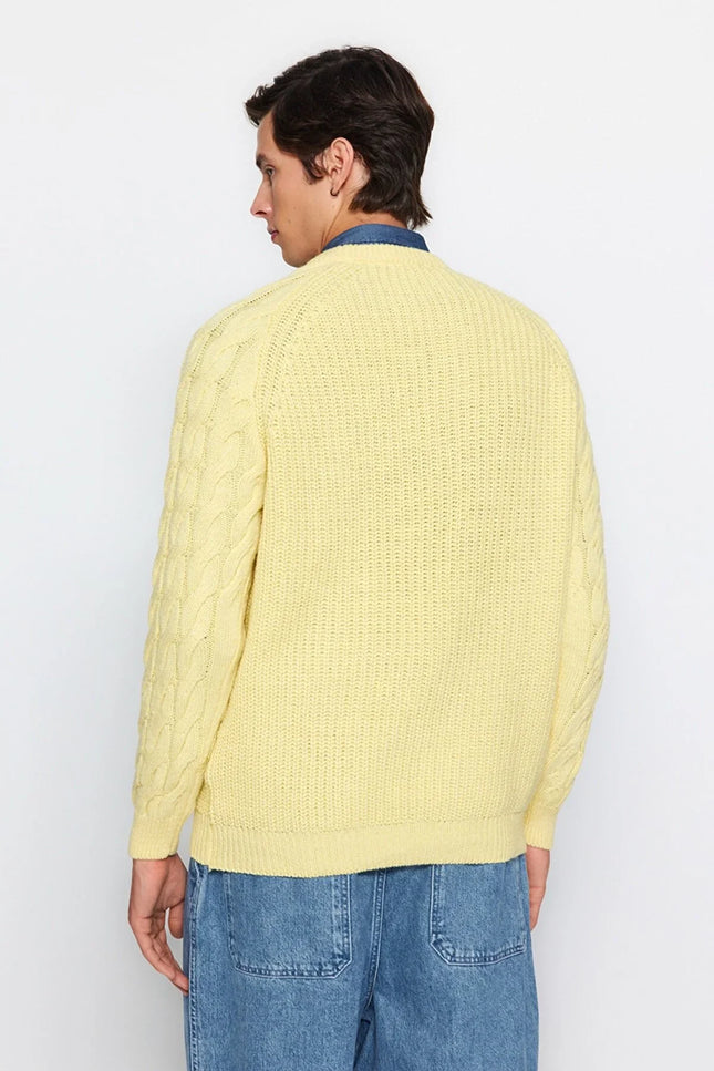 UNICORN Men's sweater knitted yellow green gray black dark blue white beige purple xs s m l xl