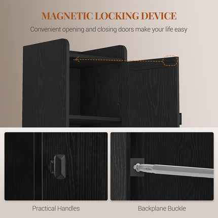UNICORN Modern Narrow Tall Bathroom Vanity with Double Doors & Single Drawer