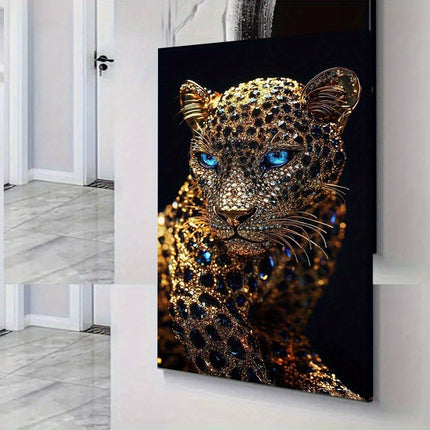 UNICORN 1pc Jeweled Leopard Wall Oil Painting 16x24 or 24x36 cm