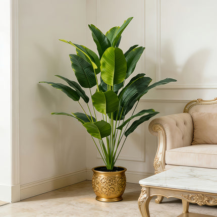 UNICORN Large Artificial Banana Tree Plant Elegant Green for Modern Home Decor