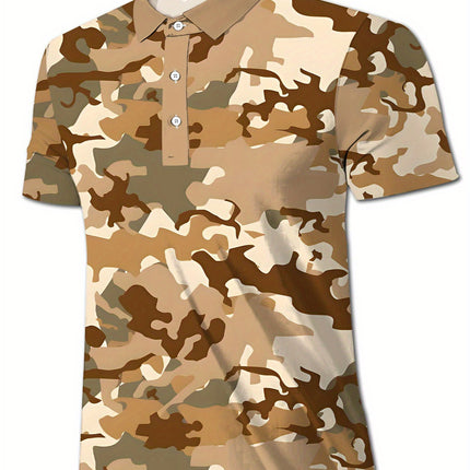 UNICORN ShortSleeved Polo Shirt Golf Shirt BrownGreen Camouflage s m l xl xxl xxxl
