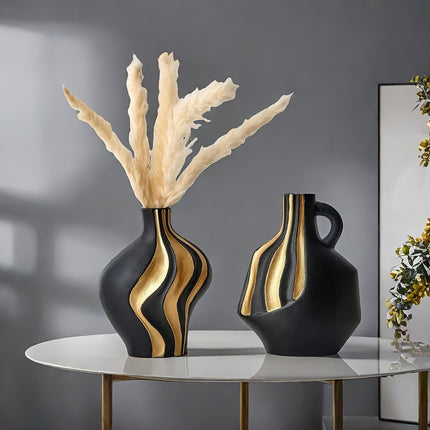 UNICORN European-Style Creative Home Living Room TV Cabinet Decoration Black And Gold