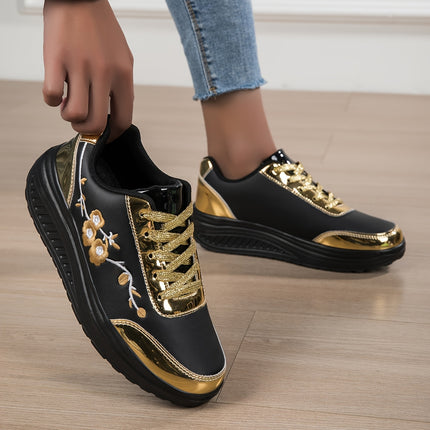 UNICORN Women's Low-Top Lace-Up Sneakers, All-Season Casual Shoes Round Toe Design