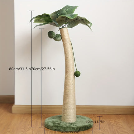 UNICORN 80.01cm Banana Leaf Cat Scratching Post with Climbing Frame