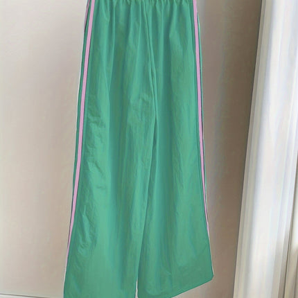 UNICORN Wide-Leg Trousers Side Stripes Loose Fit Full-Length Pants s m l xl xxl
