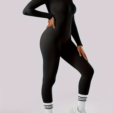 UNICORN Womens Bodysuit Front Zipper Long Sleeve One-Piece Long Pants s m l xl xxl