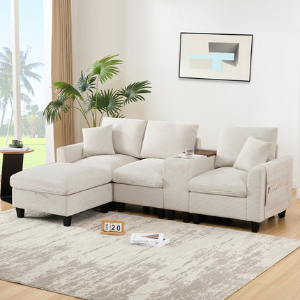 UNICORN Modern L-shaped sofa the first choice for small apartments Gray Beige
