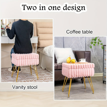 UNICORN Modern Minimalist Footstool with Storage Function pink