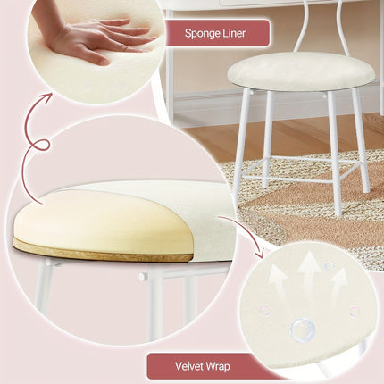 UNICORN Makeup Chair Makeup Table Stool Living Room Footstool pink