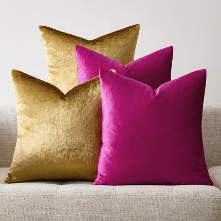 UNICORN Set of 4 Luxurious Velvet Pillow Covers Measuring 40.40 cm to 60.60 cm