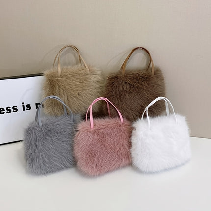 UNICORN Women'S Backpack Fashion Faux Fur Crossbody Bag Pink/White/Black