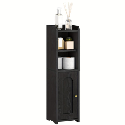 UNICORN Bathroom Cabinet, Toilet Cabinet with Doors Black