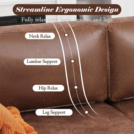 UNICORN 3-Seater Sofa Bed Dimensions 200 x 87 x 80 cm, Brown