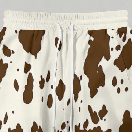 UNICORN Women's  Cow Print Halter Top+ Drawstring Wide-Leg Pants s m l xl xxl