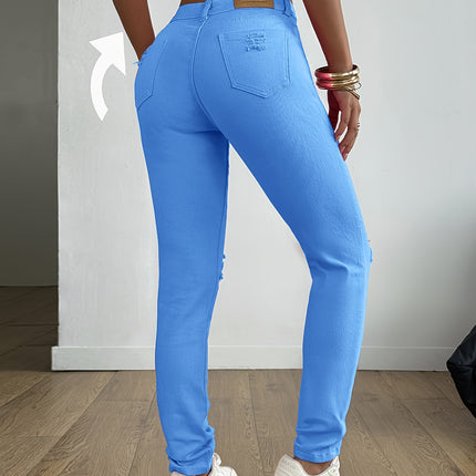 UNICORN Women Elegant Casual Versatile Slim-Fit Candy-Colored Pencil Jeans s m l xl xxl