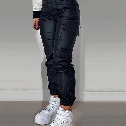 UNICORN Women Stretch Mid-Rise Multi-Pocket Wide-Leg Denim Pants Black s m l xl xxl