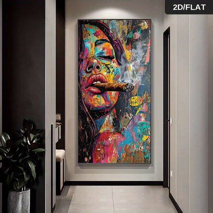 UNICORN 1pc 70.0x140.0 cm Frameless Modern Abstract Graffiti Art Canvas Print