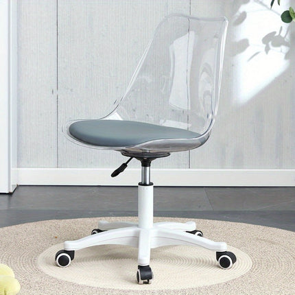 UNICORN Backrest Chair 360-Degree Rotating Office Chair Transparant Gray yellow Pink