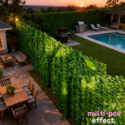 UNICORN 4 Artificial Vine Outdoor Privacy Screen Panels Length 51.5cm X 206cm