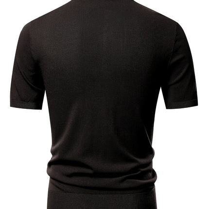 UNICORN Collared Half-Zip Short-Sleeve Shirt Men's Commuting Casual Solid Color s m l xl xxl