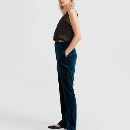 UNICORN Women's velvet trousers dark green xs s m l