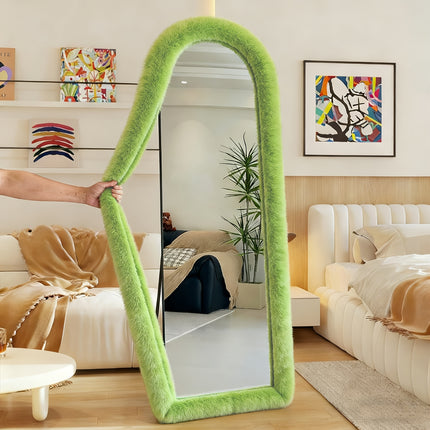 UNICORN Plush Dressing Mirror Cover Fits 50x160cm Black Brown Green