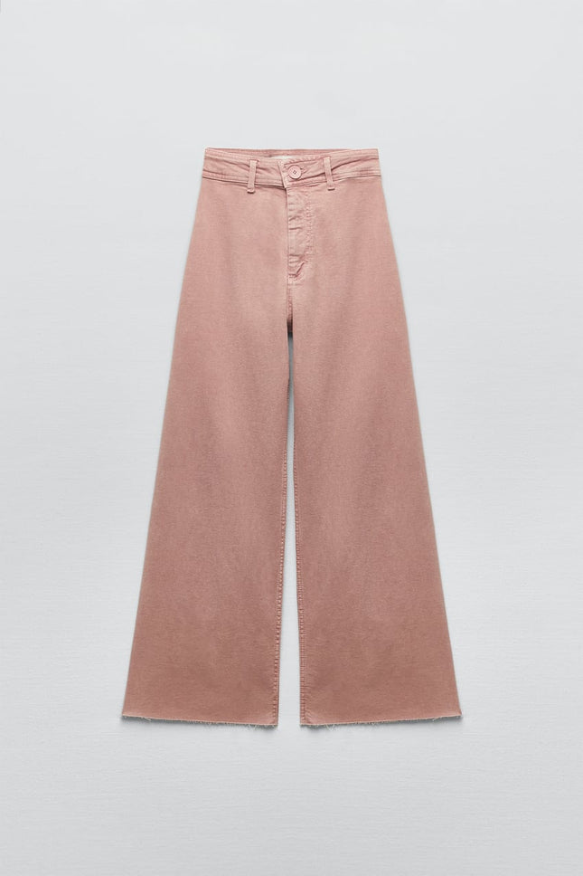 UNICORN Women's long jeans wide-leg high waist pink dark blue beige black white light blue blue xxs xs s m l xl xxl xxxl