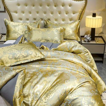 UNICORN Luxury European Jacquard Satin High-Quality Duvet Cover Three-Piece Set