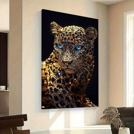 UNICORN 1pc Jeweled Leopard Wall Oil Painting 16x24 or 24x36 cm