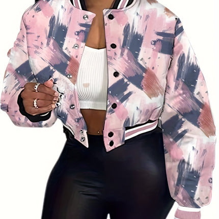 UNICORN designed Trendy Patterned Baseball Jacket for Women s m l xl xxl