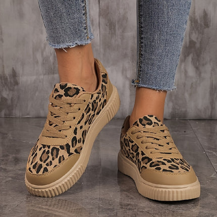 UNICORN Women' Leopard Print Sneakers - Lightweight Breathable Mesh Low-Top