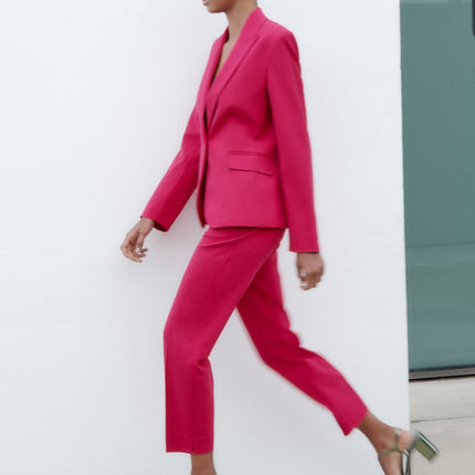 UNICORN Women's suit costume dark pink trousers blazer xs s m l xl xxl
