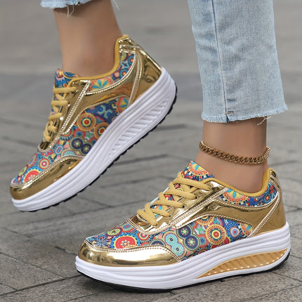 UNICORN Women'S Glossy Bohemian Style Outdoor Sports Casual Shoes
