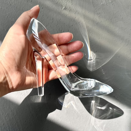 UNICORN Transparent Acrylic High Heel Figurines transparent white