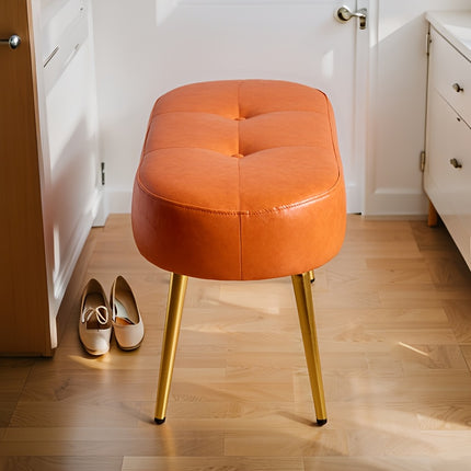 UNICORN Contemporary Entryway Shoe Bench Orange Green Black