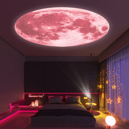 UNICORN Pink Moon Lamp That Includes Three Interchangeable Moon Projections