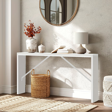 UNICORN White Console Table, Multifunctional Sofa Side Table