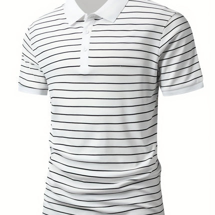 UNICORN Casual Striped Golf Shirt Breathable Short Sleeve Summer Top s m l xl xxl