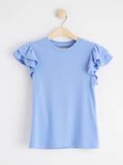 UNICORN Women's shirt with ruffled sleeves orange black light blue xs s m l