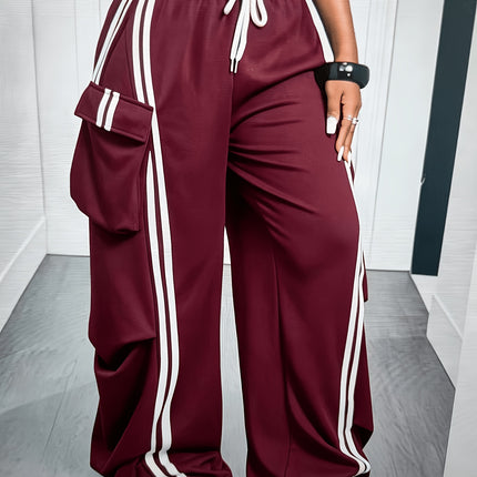 UNICORN Cargo Wide Leg Pants with Drawstring Waist, Loose Straight Street Style s m l xl xxl
