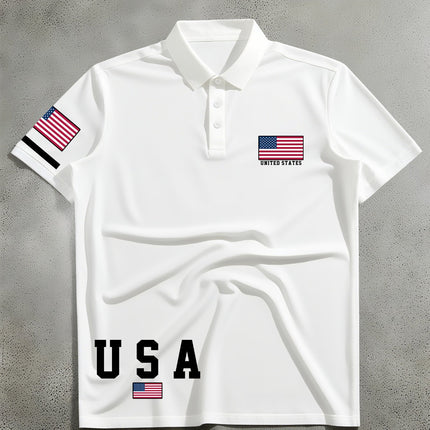 UNICORN Short-sleeve Shirt, American Design USA Text and the American Flag s m l xl xxl