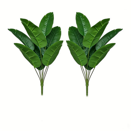 UNICORN Two 53.54-inch Large Artificial Plants Lush Green Leaves