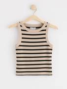 UNICORN Women's sleeveless striped shirt beige black xs s m l